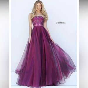 Sherri Hill 50344 Magenta Evening Dress